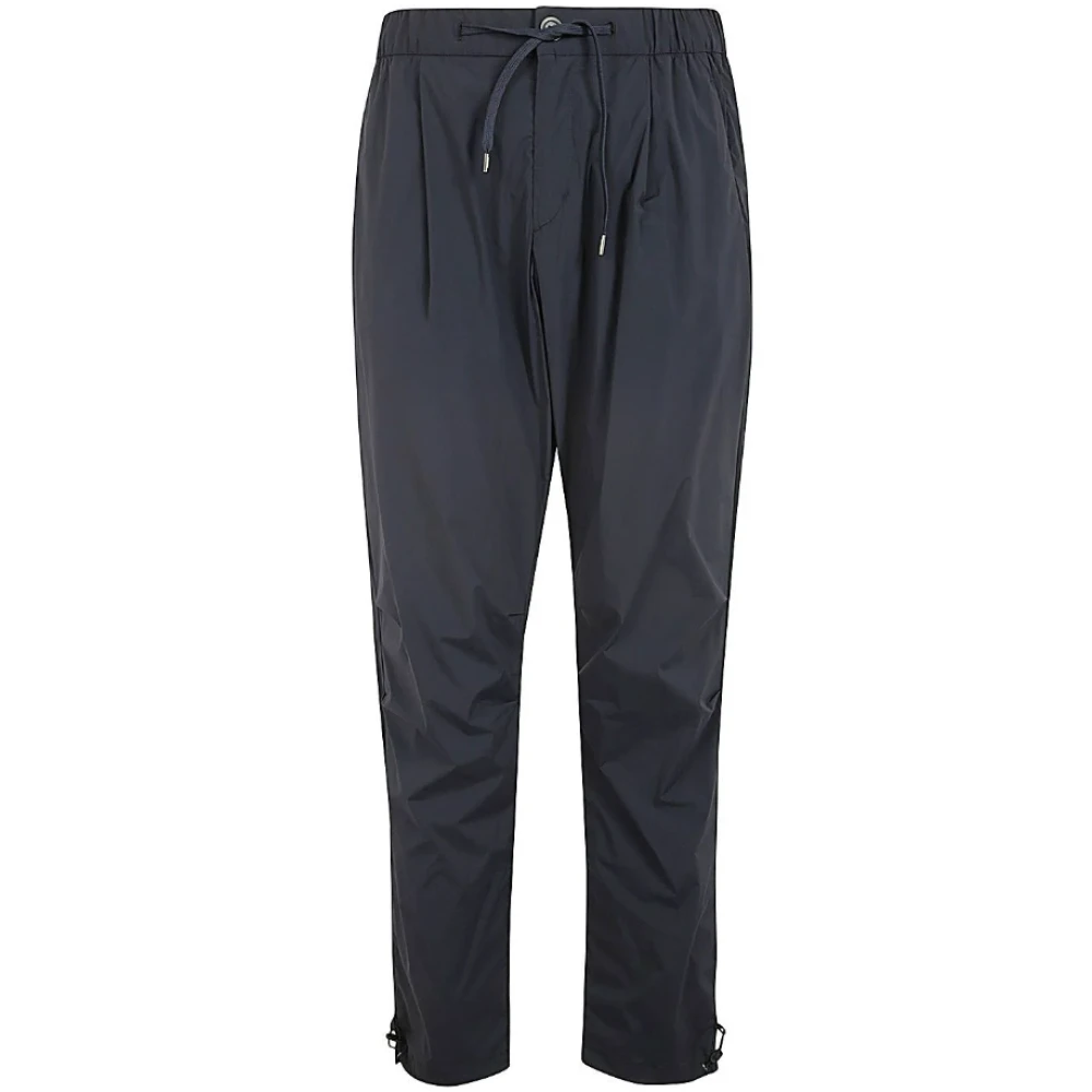 Herno Blauwe Technische Stoffen Broek Blue Heren