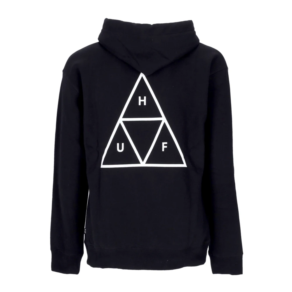 HUF Zwarte Hoodie met Kangoeroezak Black Heren
