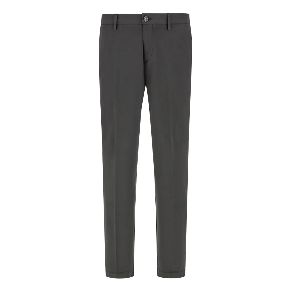 Boggi Milano Stretch Katoen TENCEL? Broek Black Heren