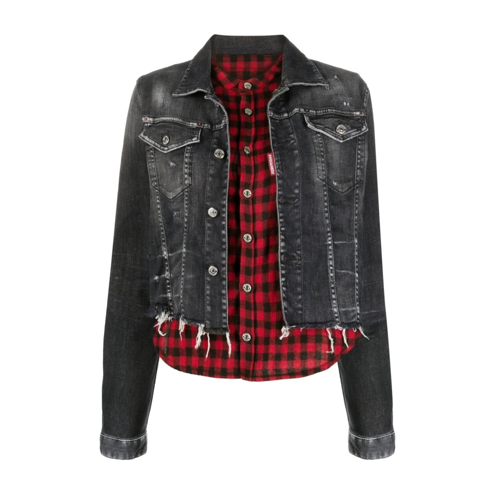 Dsquared2 Black Denim Jacket - Female - Denim Jackets - Xs - Jackets