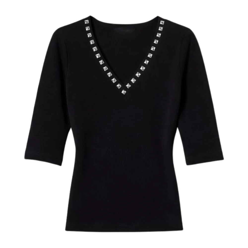 Twinset Women's Black Actitude V-Neck Knit - V-Neck Knitwear - Xs - Knitwear