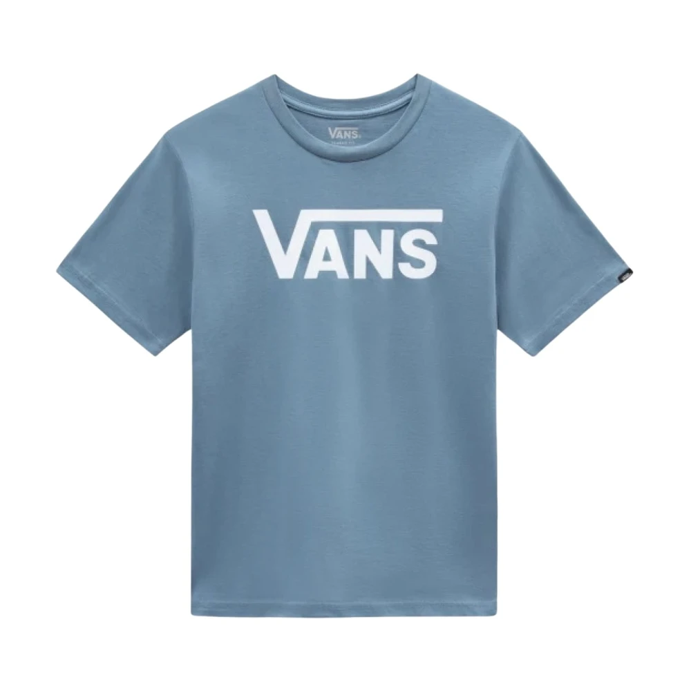 Vans Blauw Logo T-shirt Rechte Snit Blue Heren