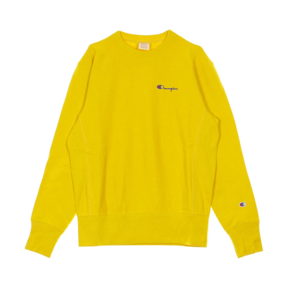 Champion Gele Crewneck Sweatshirt Reverse Weave Yellow Heren