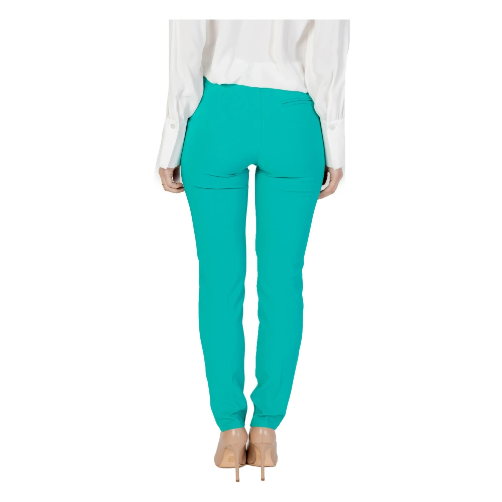 RINASCIMENTO Groene broek met rits en knoopsluiting Green Dames