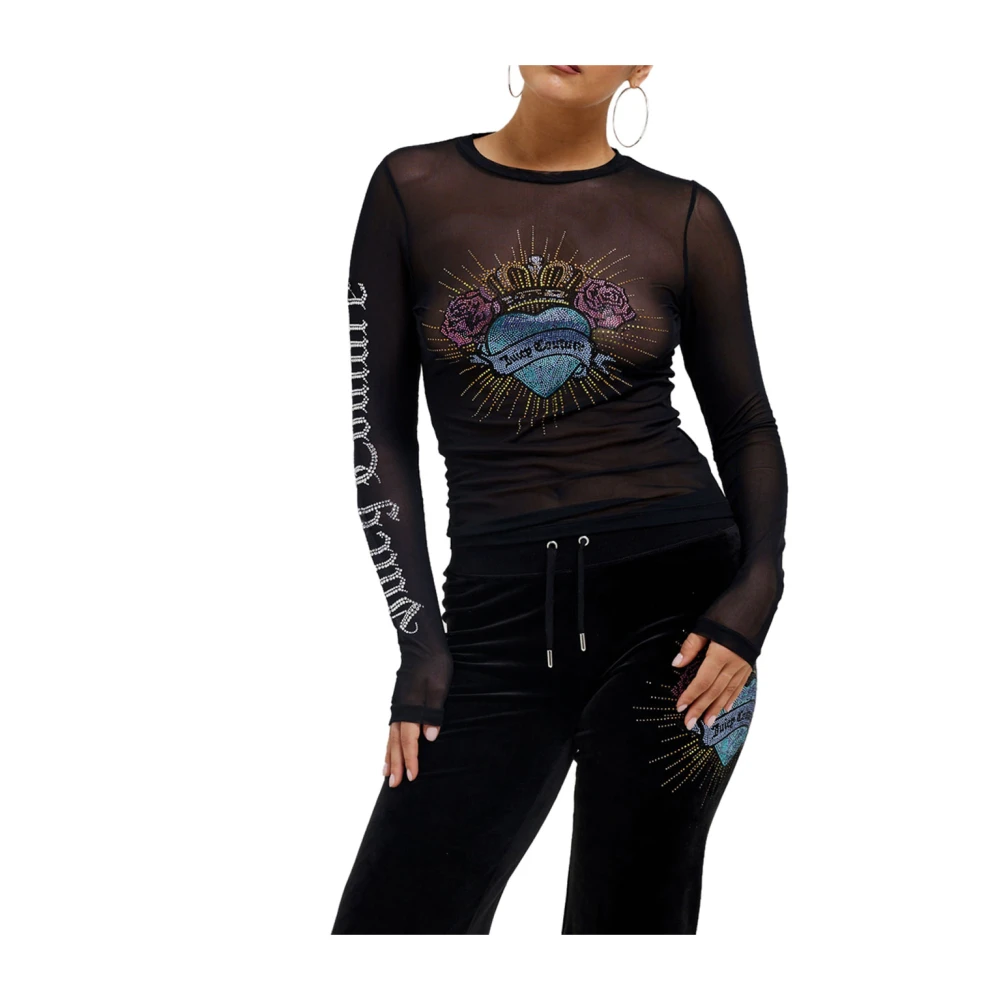 Juicy Couture Zwarte Sacred Virgo Longsleeve Top Black Dames