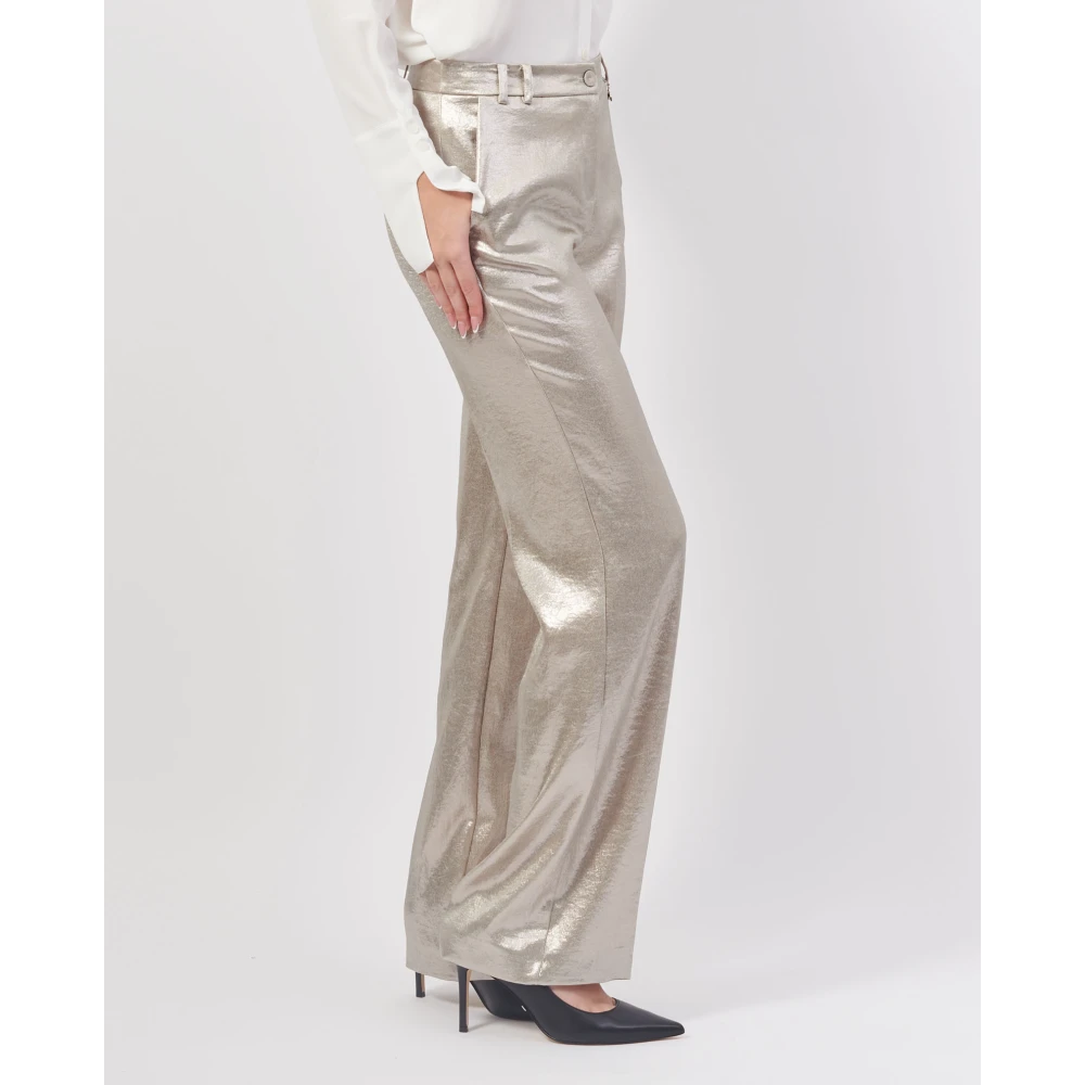 PATRIZIA PEPE Gouden Glamour Broek Yellow Dames