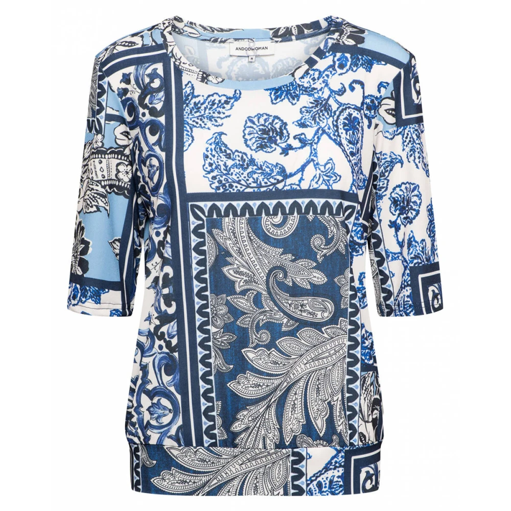 &Co Woman T-shirt met ronde hals Multicolor Dames