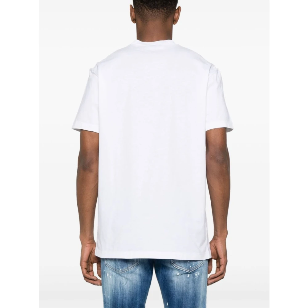 Dsquared2 Witte Logo Print T-shirt White Heren