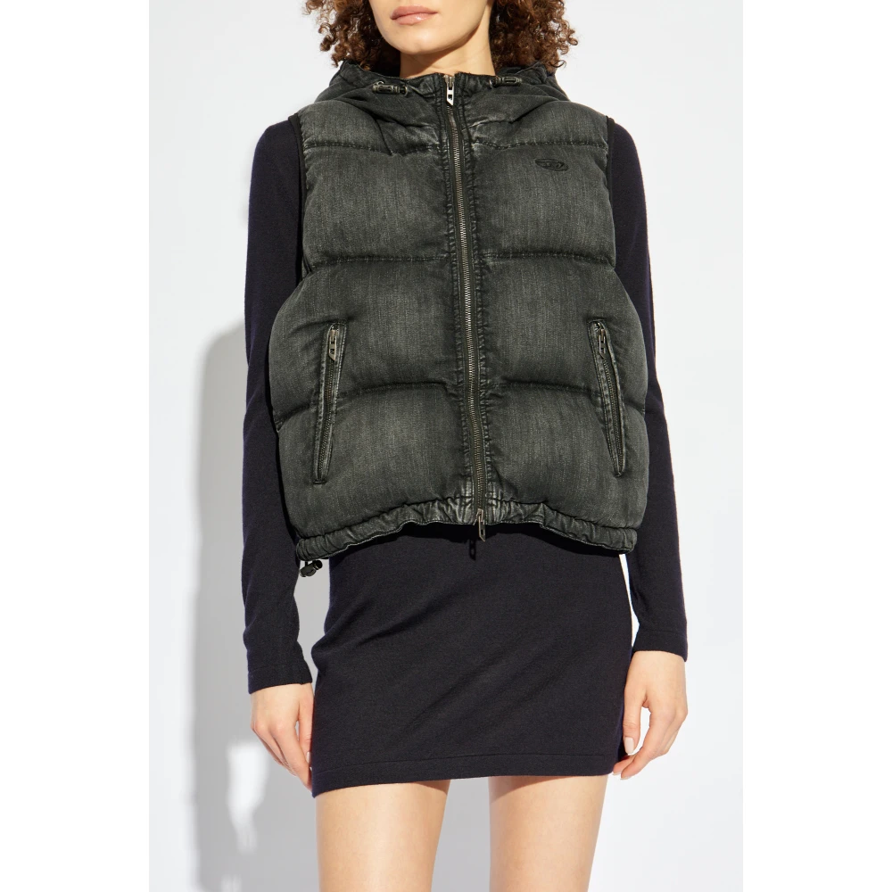 Diesel Geïsoleerd vest W-Hopper Black Dames