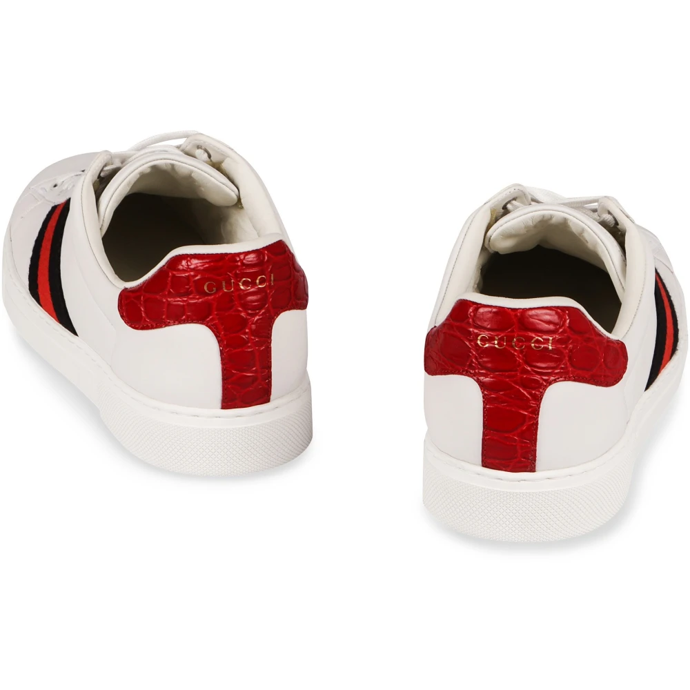 Gucci Leren lage sneakers met webdetail