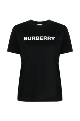 Svart T-shirt med Logo Print