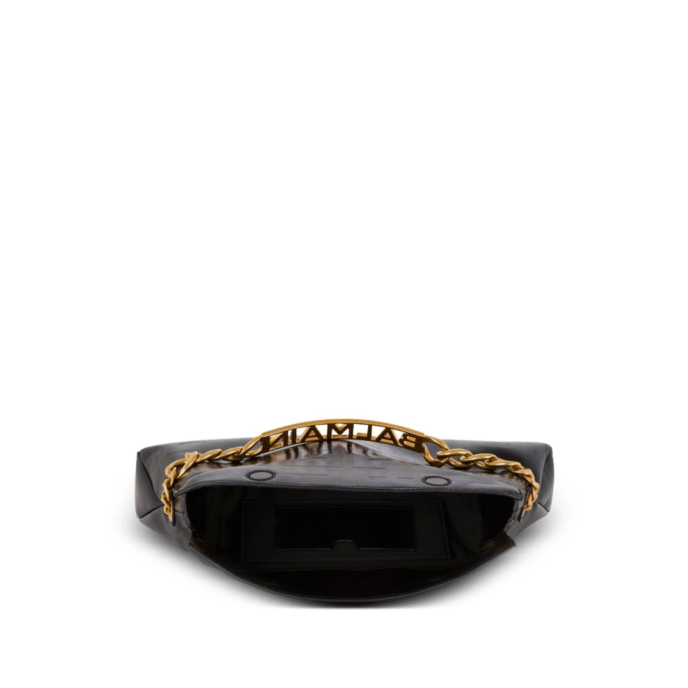 Balmain Stijlvolle dames schoudertas in zwart Black Dames