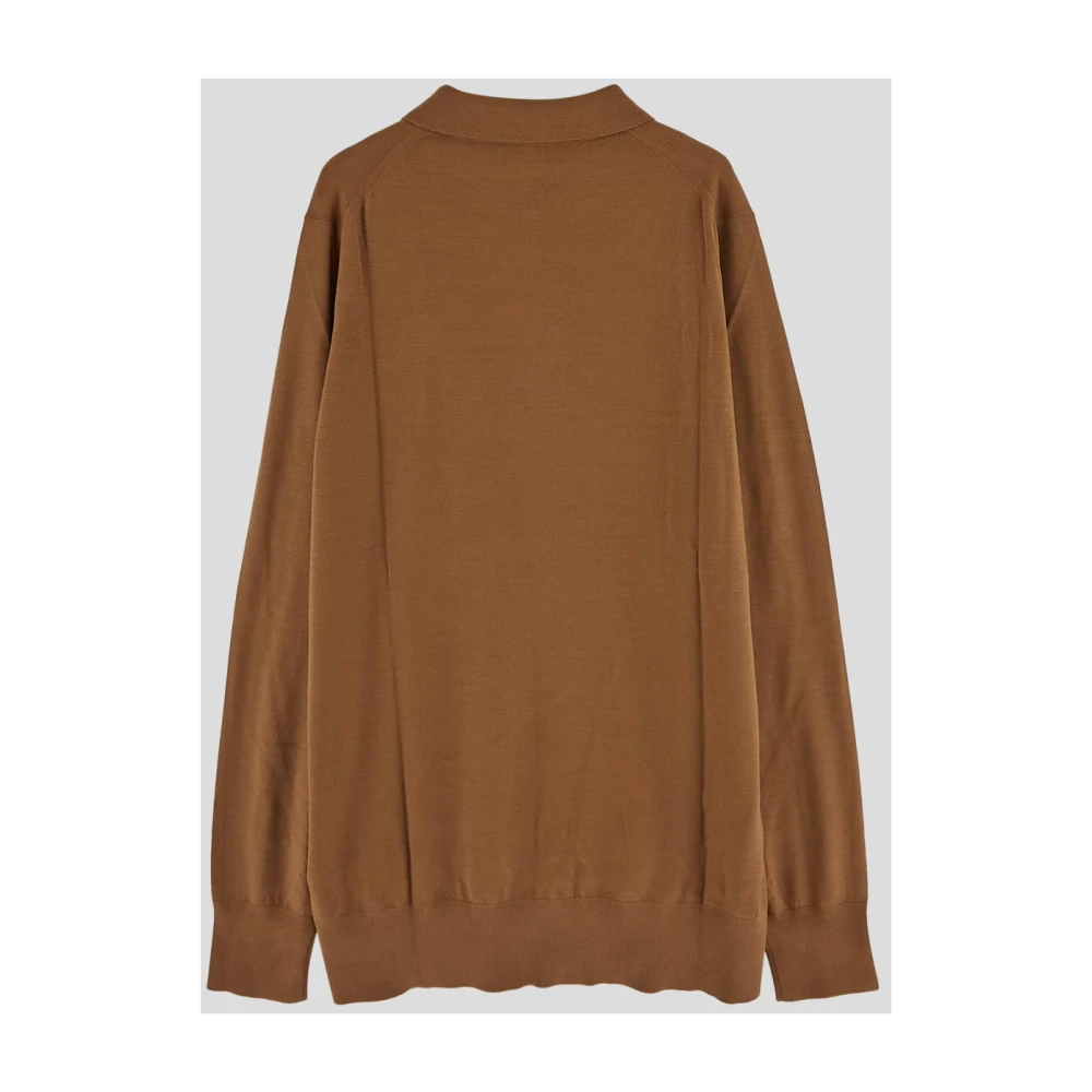 TOD'S Gebreide Polo Brown Heren