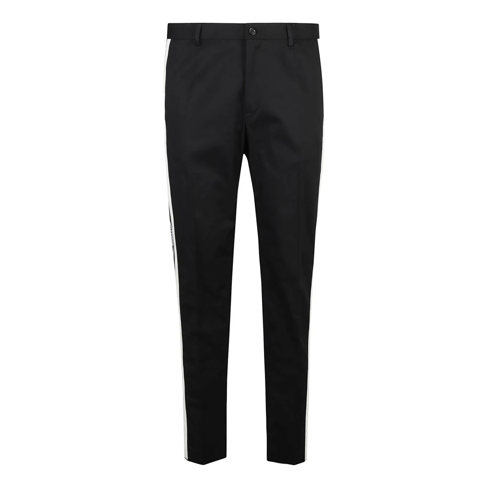 Dolce & Gabbana, Heren, Broeken, Zwart, Maat: S Katoen,