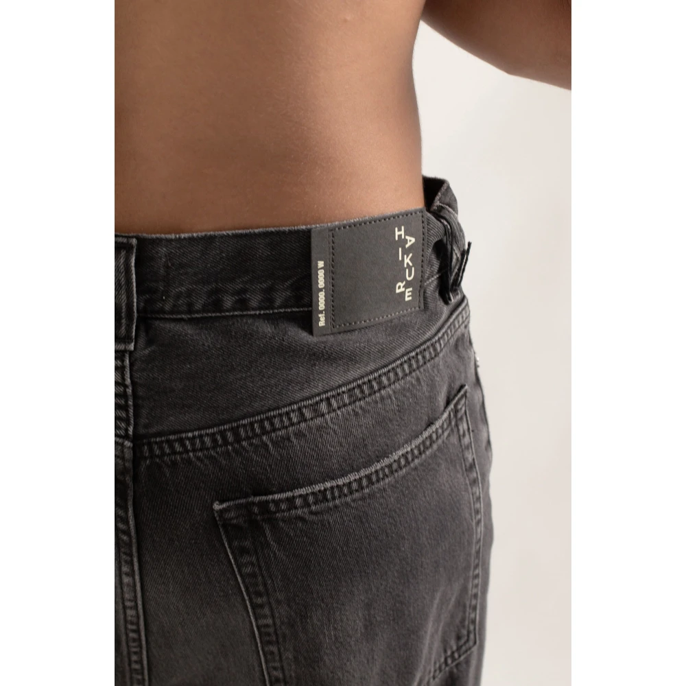 Haikure Black Wash Loose Jeans Black Heren