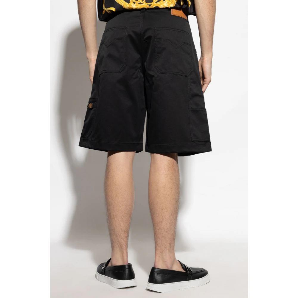 Versace Katoenen shorts Black Heren