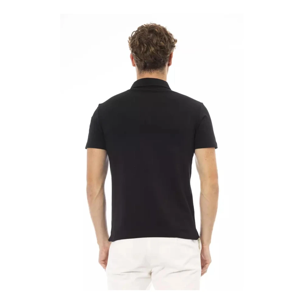 Baldinini Polo Shirt met Geborduurd Logo Black Heren