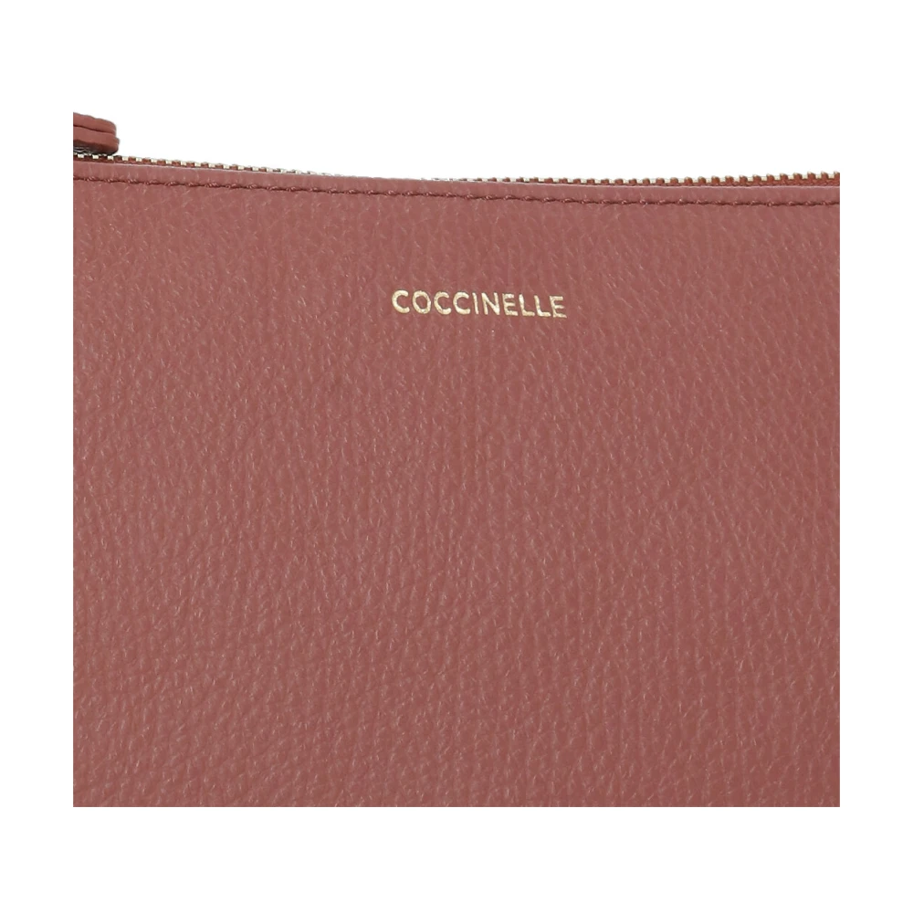 Coccinelle Bordeaux Schoudertas van geperst leer Red Dames