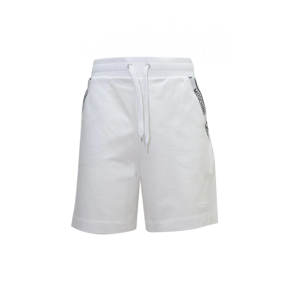 Love Moschino Witte sportieve shorts voor mannen White Heren