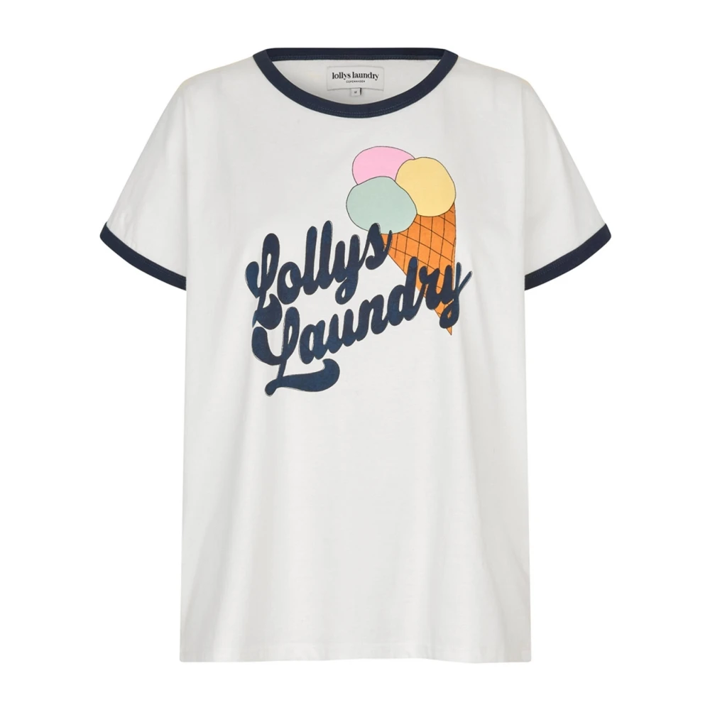 Lollys Laundry Women's White Retro Ice Tee T-Shirt - T-Shirts - Xs - Tops