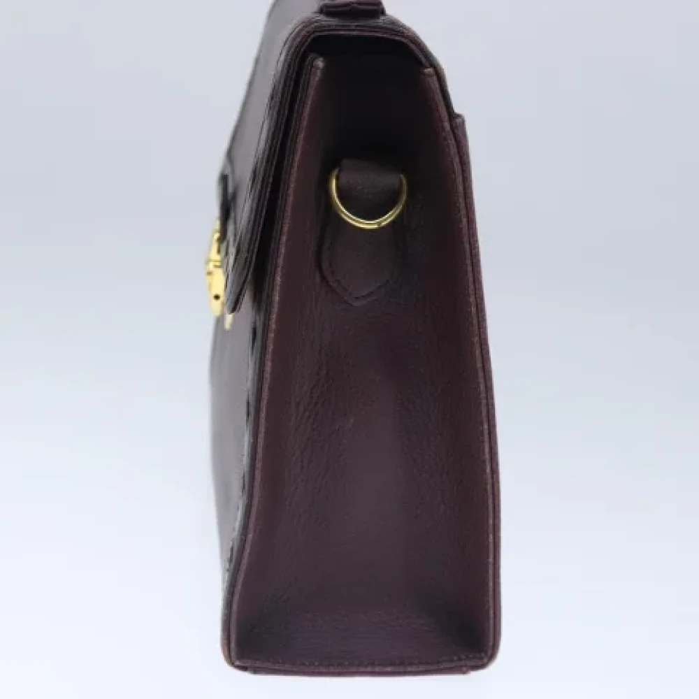 Saint Laurent Vintage Pre-owned Leather shoulder-bags Purple Dames