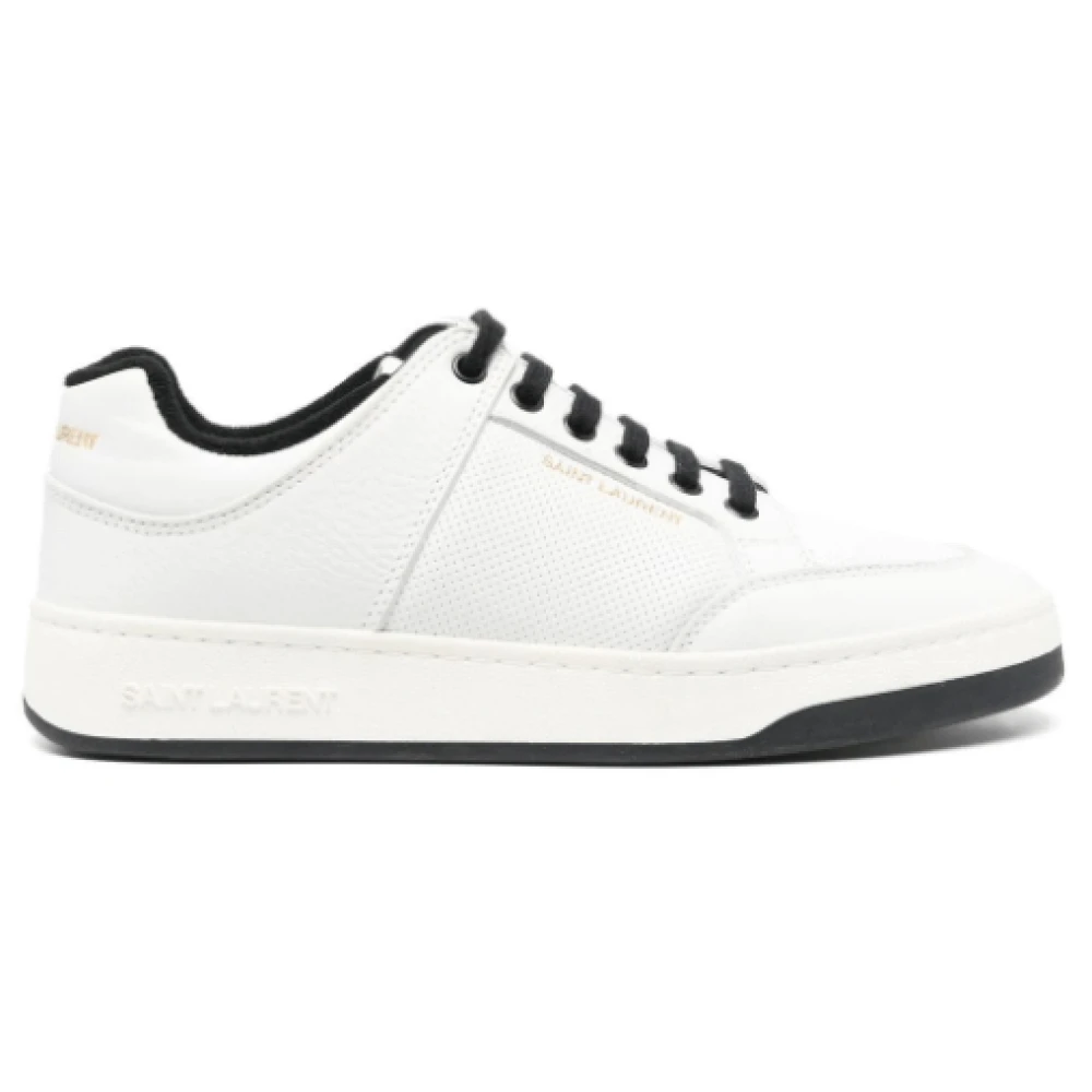 Saint Laurent & Witte Leren Sneakers Dames Schoenen