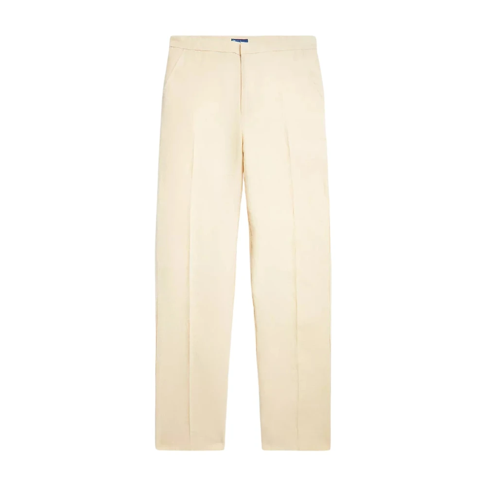 Ralph Lauren Beige linnen broek Straight Fit Beige Dames