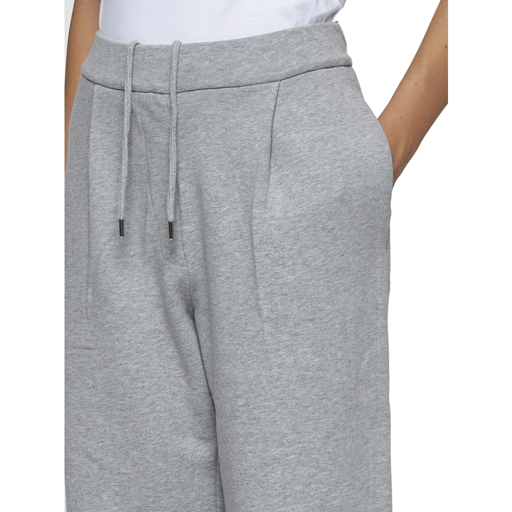 Dries Van Noten Grijze Sweatpants Wijde Pijpen Gray Dames