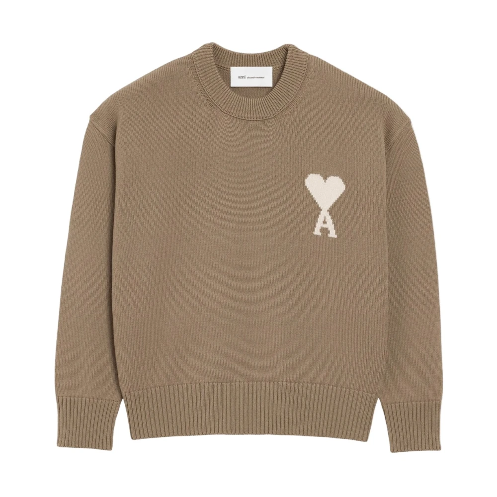 Ami Paris Unisex Beige Sweatshirts, M, Adc Jumper
