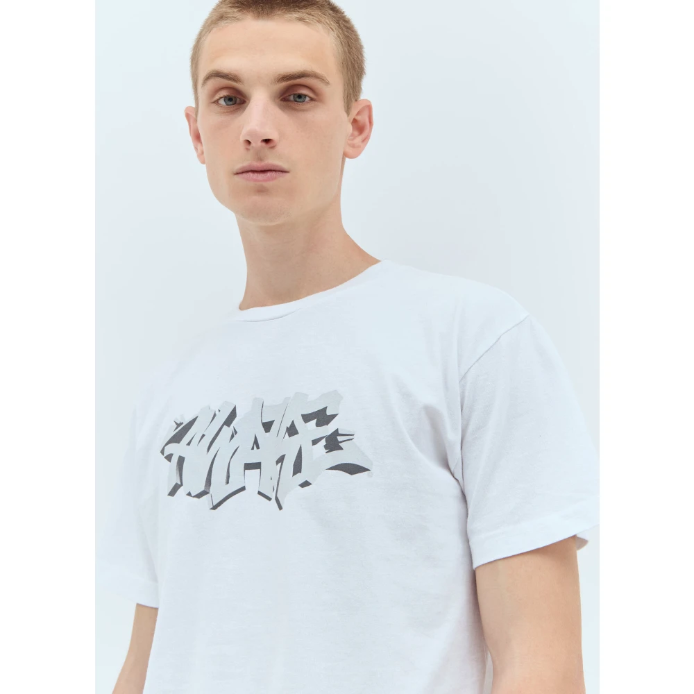 Awake NY Graffiti Crewneck T-Shirt White Heren