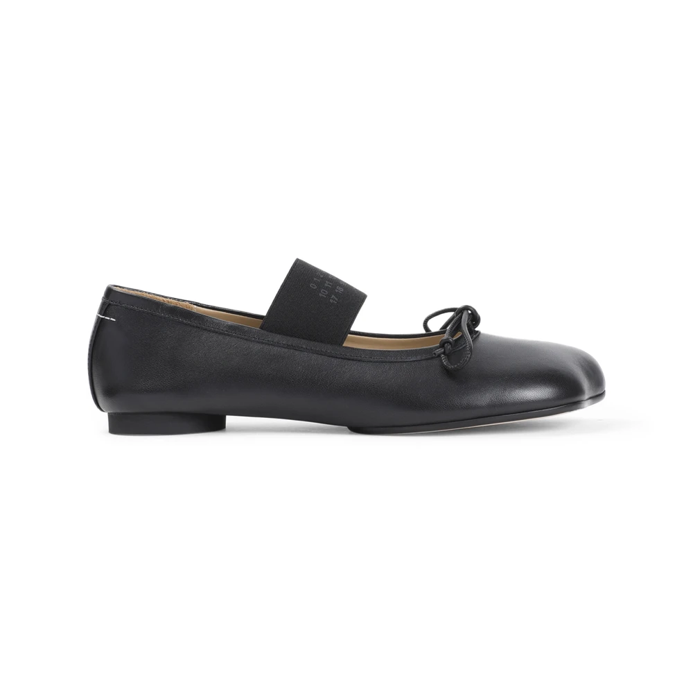 Mm6 Maison Margiela Women's Black Anatomic Numeric Ballerinas
