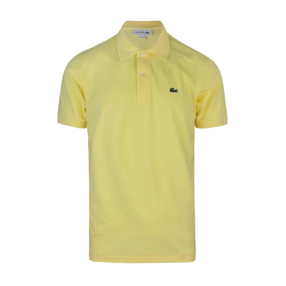 Lacoste Men's Yellow Logo-Patch Polo Shirt - Polo Shirts - M - Tops