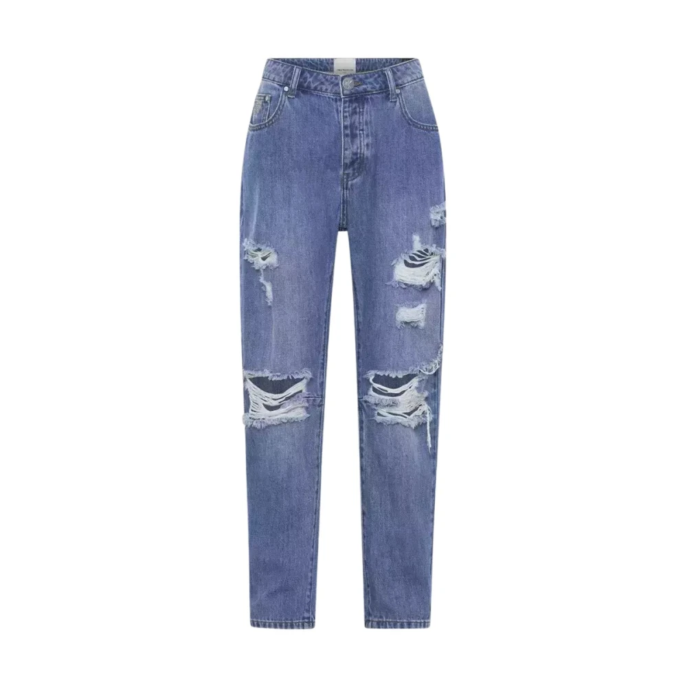 One Teaspoon Blauwe Distressed Jeans Blue Dames