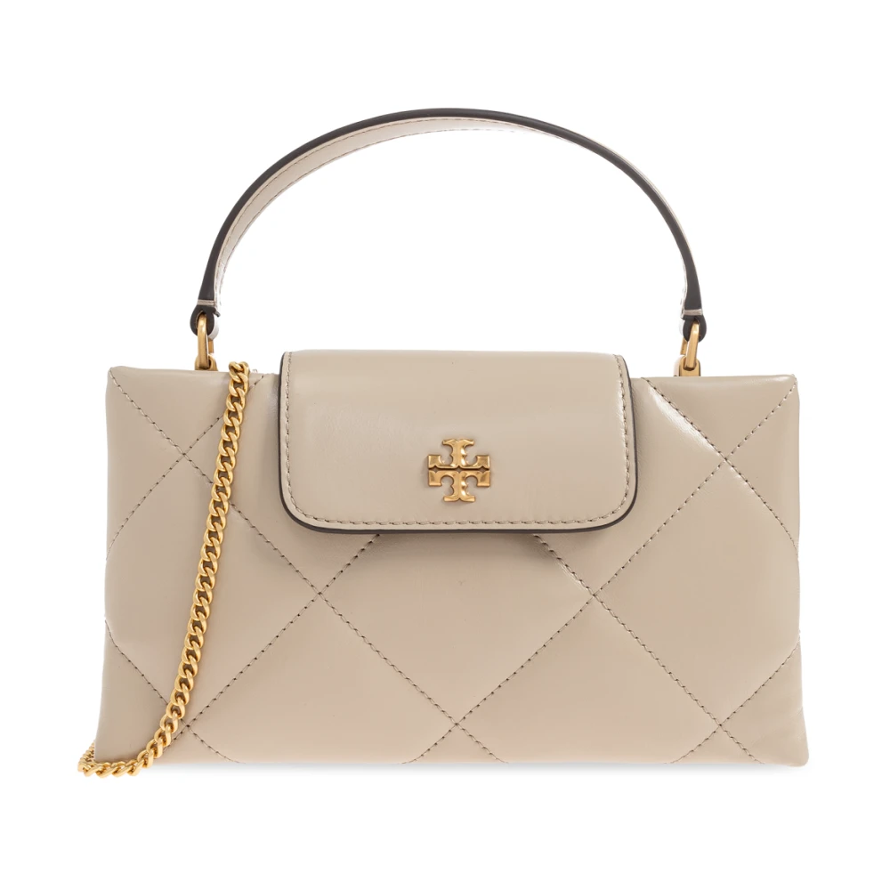 Tory Burch Beige Kira Diamond Top Handle Bag