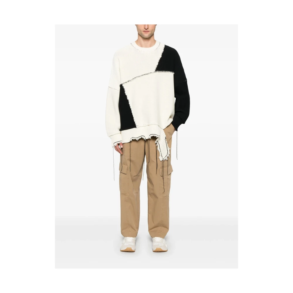 Isabel Benenato Cargo Zak Beige Trekkoord Broek Brown Heren