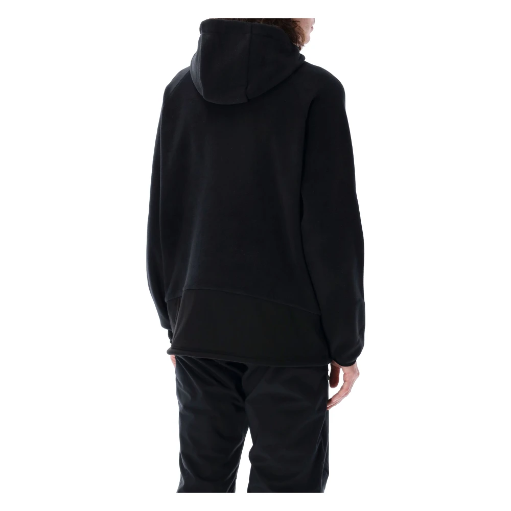 Snow Peak Zwarte Double Face Fleece Hoodie Buitenkleding Black Heren