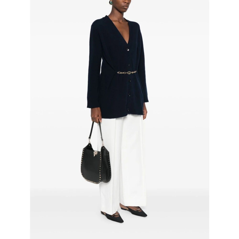 Valentino Garavani Zwarte Rockstud Hobo Tas Black Dames