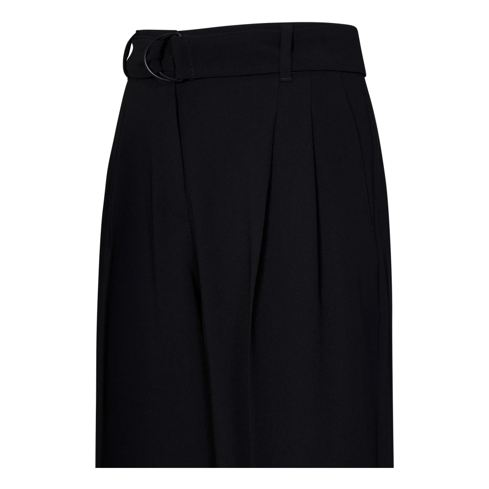 Max Mara Zwarte elegante broek met taille riem Black Dames
