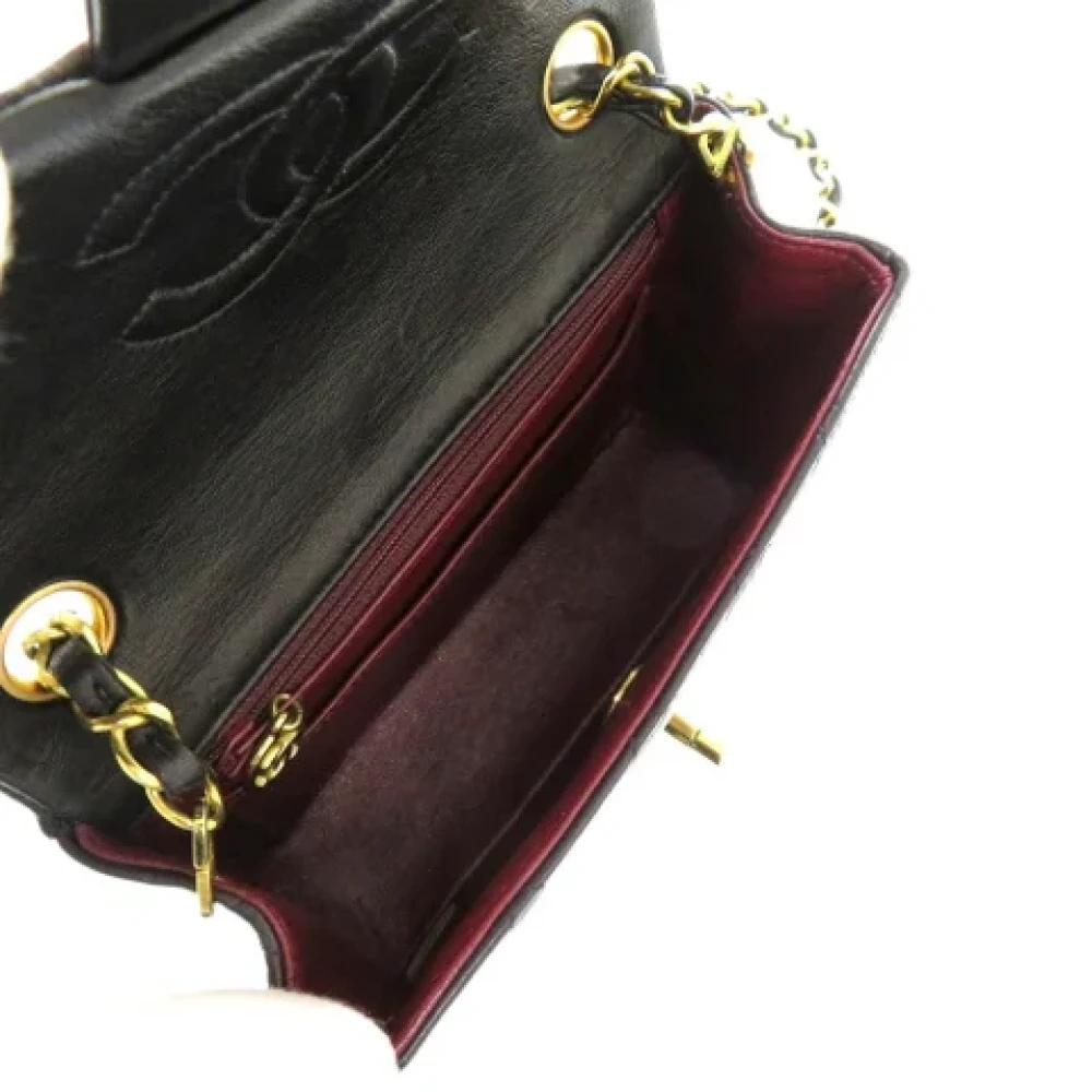 Chanel Vintage Pre-owned Leather shoulder-bags Black Dames