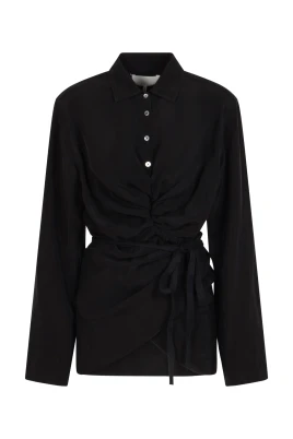 Gerüschte Wickelbluse