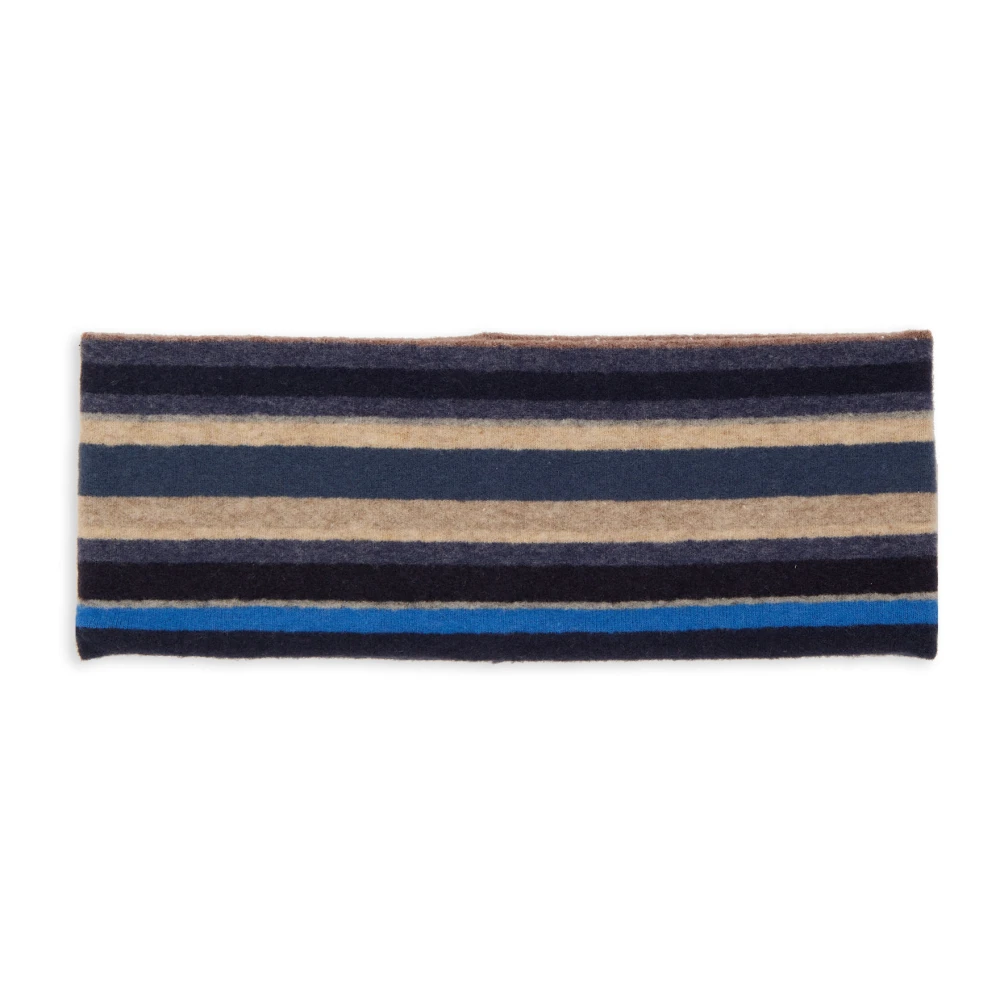 Gallo Blauwe fleecekopband voor vrouwen met veelkleurige strepen Multicolor Dames