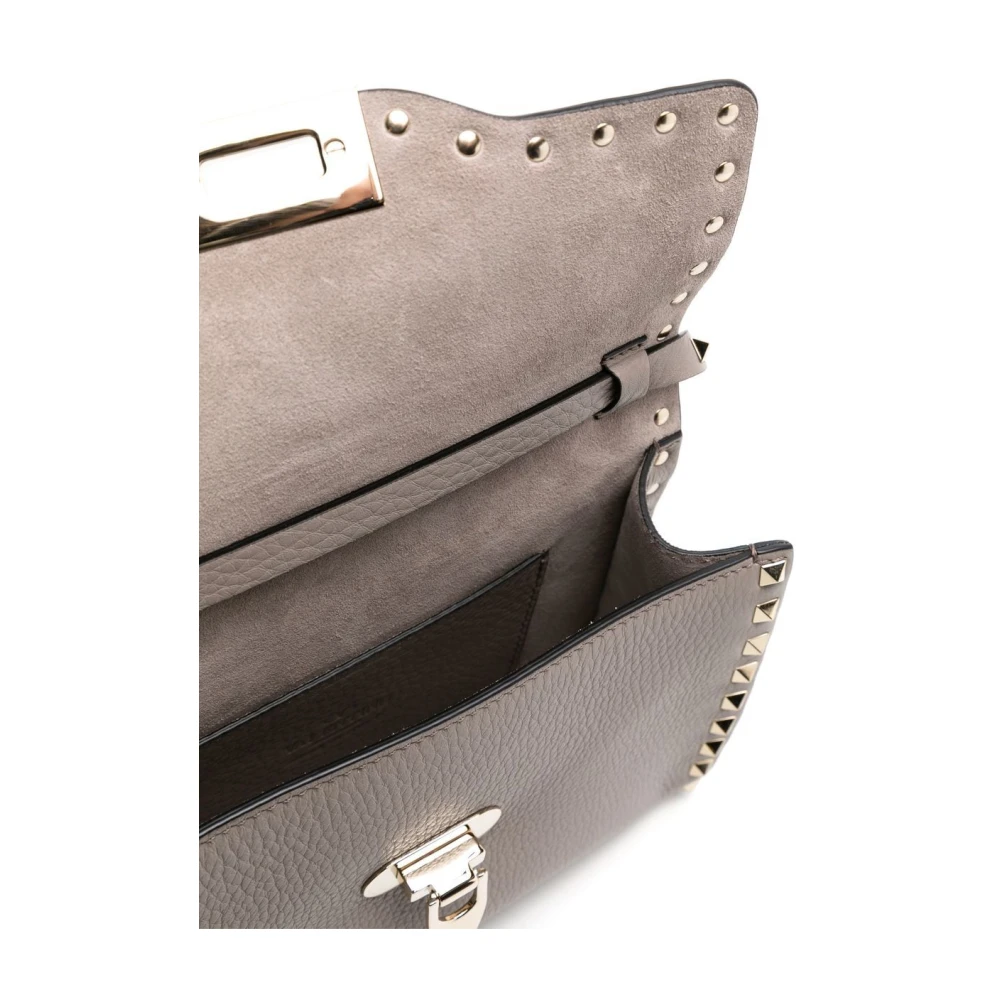 Valentino Garavani Grijze Pebbled Leren Crossbody Tas Gray Dames