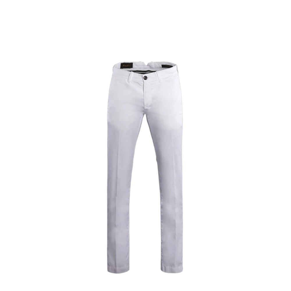Moorer Men's White Chinos, Xl, Filicudi-Kel Chino