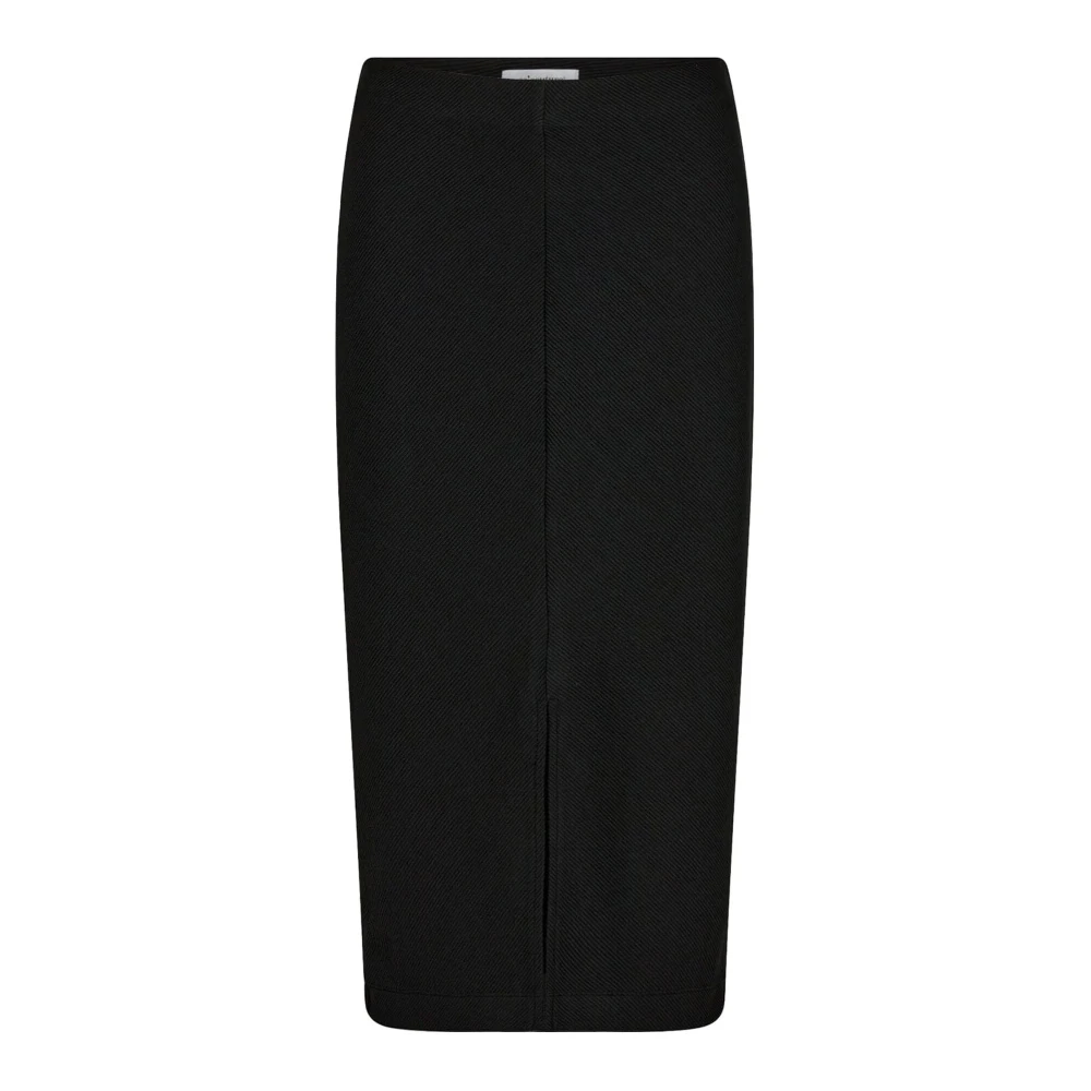 Co'Couture Zwarte Pencil Skirt met Split Black Dames
