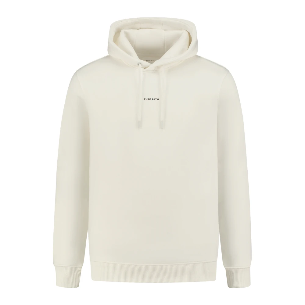 Pure Path Essential Logo Hoodie White Heren