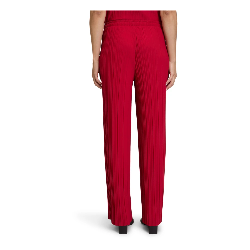 Betty & Co Geplooide hoge taille broek Red Dames