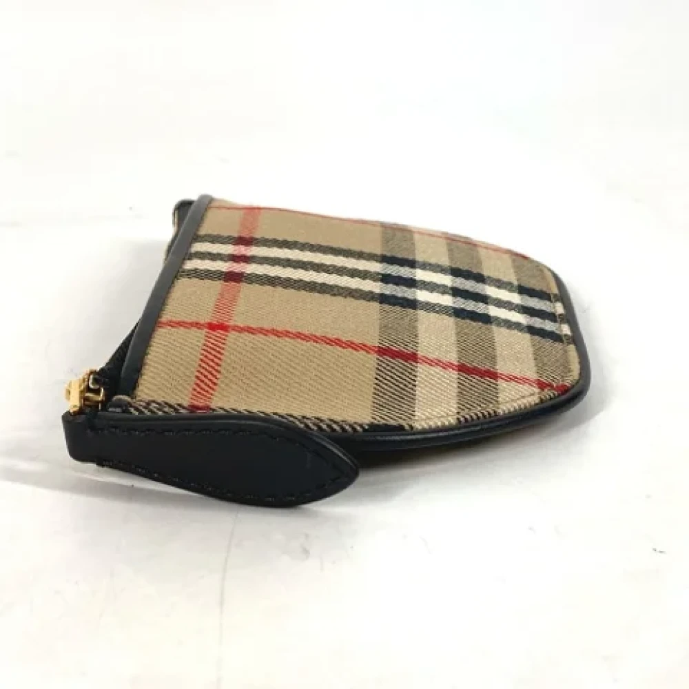 Burberry Vintage Pre-owned Leather wallets Beige Unisex