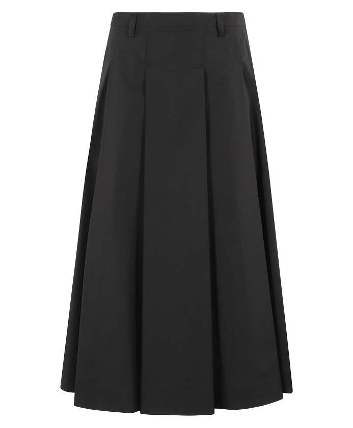 jupe-plissee-en-popeline-stretch-noire
