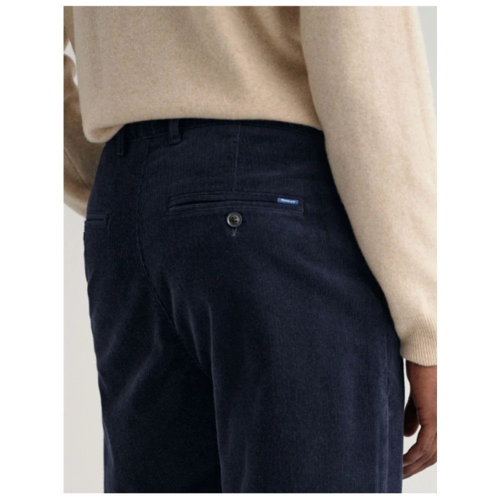 Gant Corduroy Chino Broek Blue Heren