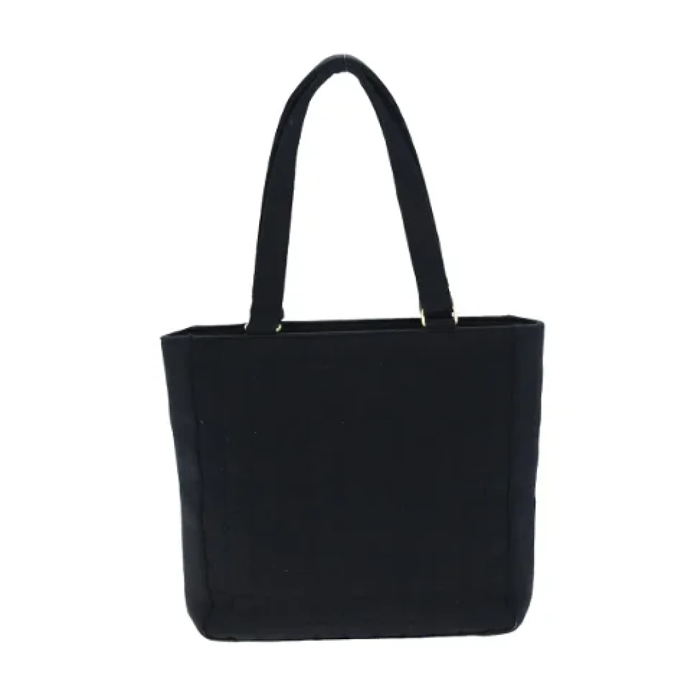 Chanel Vintage Pre-owned Cotton totes Black Dames